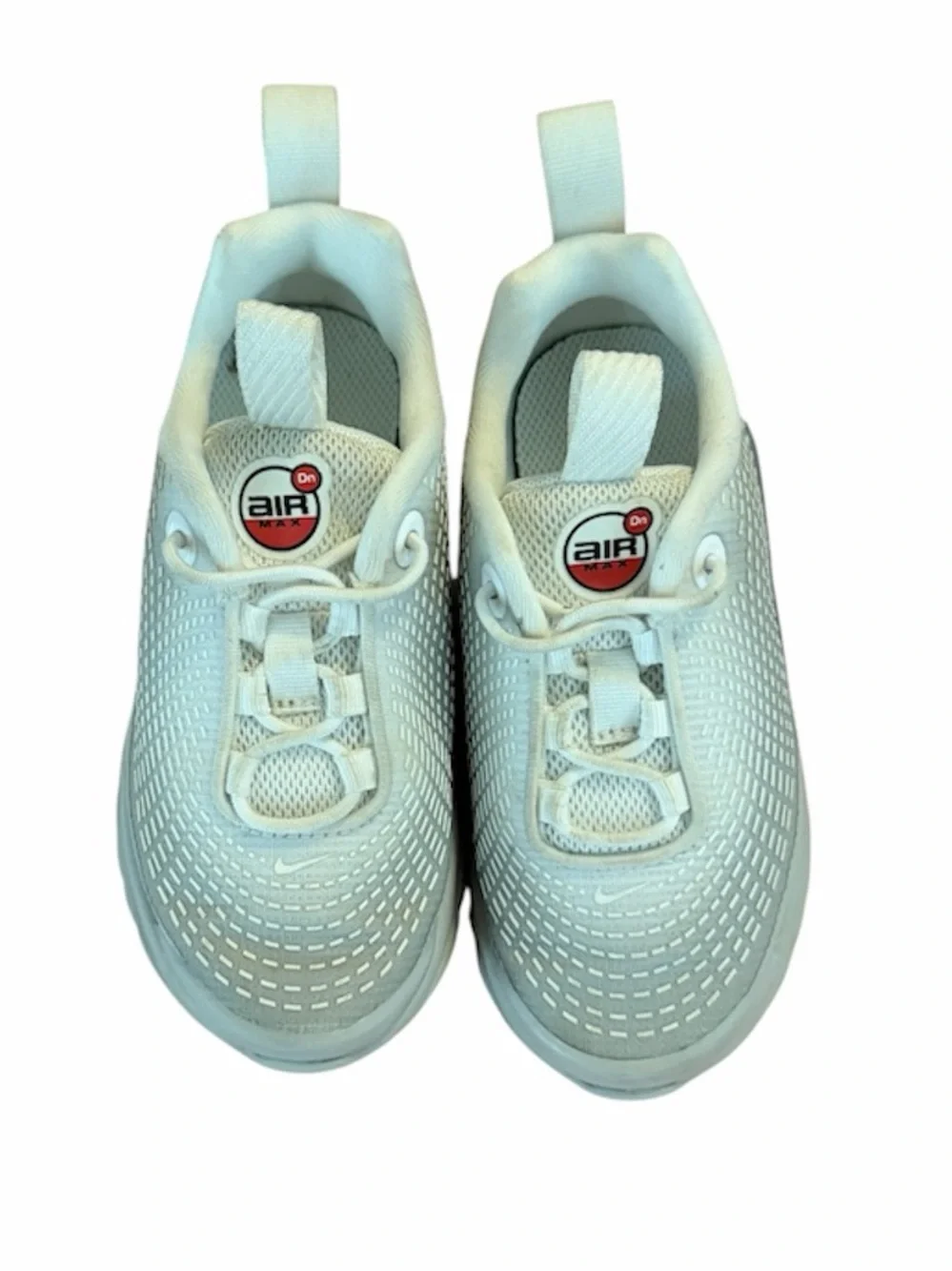 Nike Kids White & Gray Sneakers with Red Accents